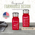 Red Salt and Pepper Shakers Set by Brighter Barns - Modern Farmhouse Kitchen Decor and Accessories for Home Restaurants Weddings - Cute Modern Gla...