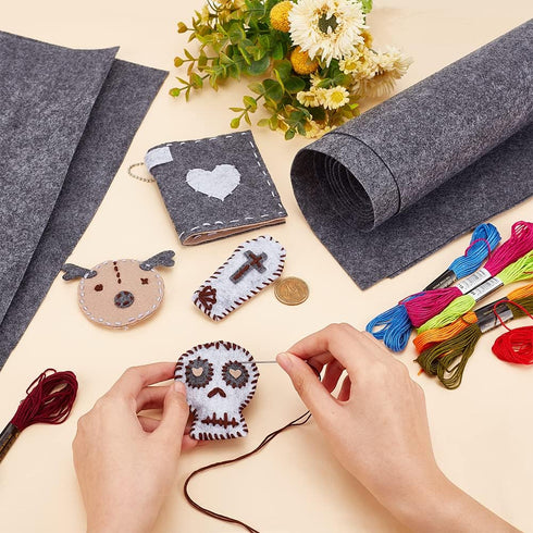 BENECREAT 10 Feetx15.75 Inch Felt Fabric Rolls Felt Non-Woven Sheet 0.1cm Thick Dark Gray Felt, Polyester Felt for Crafts, Quilting Sewing, Garmen...