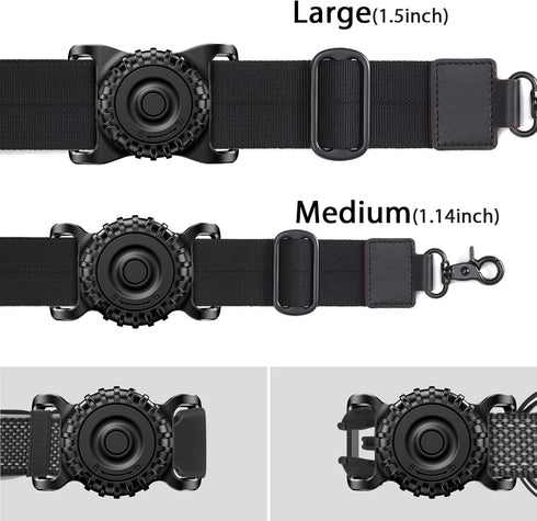 Airtag Dog Collar Holder Case 2 Pack for Apple Air Tag, IP68 Waterproof & Aviation PC Material 360° Protect Your Cat Dog GPS Tracker......
