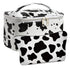 Meiyuuo Makeup Bag Bulk Cosmetic Bags Set 2PACK Organizers Medium Cosmetics Bag Small Make up Pouch for Purse for Women Ladies(Cute Cow Print)...