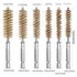 6Pcs Stainless Steel Bore Brush Bristles Wire Brush Wire Tube Cleaning Brush Washing Polishing Tools with 1/4 inch Hex Shank Handle for Power Dril...