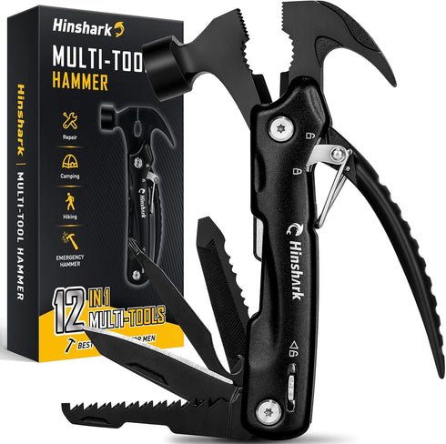 Hinshark Gifts for Men, Hammer Multitool Camping Accessories Cool Gadgets Tools for Men, Birthday Gifts for Him, Men, Dad, Boyfriend, Husband, Gra...