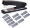 Desktop Staples, 4.8 Inch Labor Saving Black Stapler for 20 Sheets Capacity with 500 Pcs No.12 Staples (Black)...