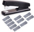 Desktop Staples, 4.8 Inch Labor Saving Black Stapler for 20 Sheets Capacity with 500 Pcs No.12 Staples (Black)...