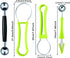 DIANCHU 2 Pieces Melon Baller Scoop Set, 4 In 1 Stainless Steel Fruit Scooper Fruit Tool Set Melon Baller Carving Knife Fruit Scooper Seed Remover...