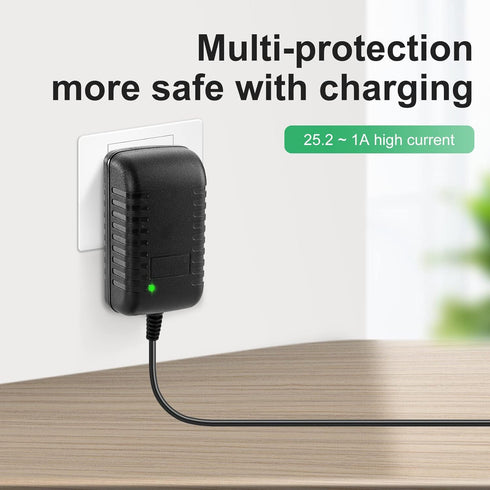 24V ~25.2v 1.0A Massage Gun Charger Power Cord Output: DC 25.2V-1.0A Line :1m/39in 24v Massage Gun Charger...