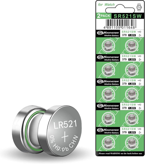 Watch Batteries 80PCS - AG0, AG1, AG3, AG4, AG5, AG7, AG10, AG13, 1.5V Alkaline LR41 LR44 Assorted Button Coin Cell Batteries...
