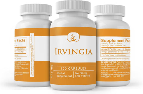 PURE ORIGINAL INGREDIENTS Irvingia, (100 Capsules) Always Pure, No Additives Or Fillers, Lab Verified...