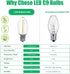 Meconard C9 Led Replacement Christmas Light Bulb, 25 Pack C9 Shatterproof Led Bulbs for Christmas Outdoor String Lights, E17 Intermediate Base, Co...
