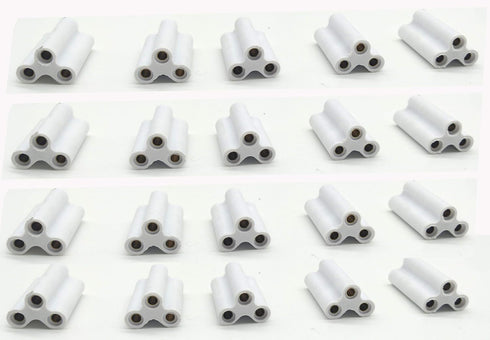 T5 T8 LED Lamp 3Pin Connector, Double End 3Pin Female Adapter Connectable Integrated Tube Iinkable Cords for LED Tube Lamp Holder Socket Fittings ...