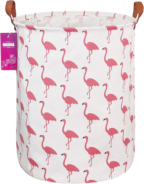 Laundry Hamper Large Canvas Fabric Lightweight Storage Basket/Toy Organizer/Dirty Clothes Collapsible Waterproof for College Dorms, Boys and Girls...