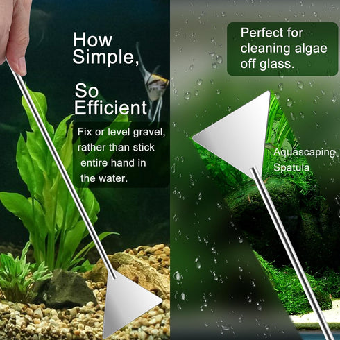 4Pcs Aquascaping Tools Kit, Jeimier Aquascape Tools Long and Strong Planted Aquarium Tweezers, Scissors, Aquarium Algae Scraper, Aquarium Plant To...