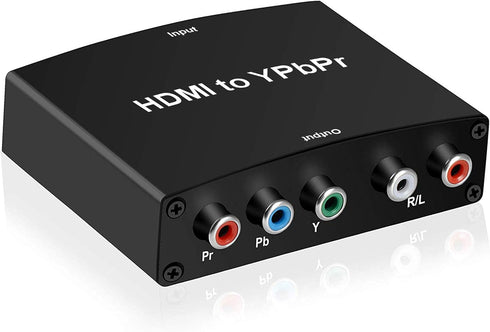 HDMI to Component Converter, avedio links HDMI to 1080P YPbPr 5RCA RGB + R/L Video Audio Adapter, Support Apple TV, PS5, Roku, Xbox, Fire Stick, D...