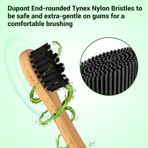 Bamboo Electric Toothbrush Replacement Heads with Plant-Based Bristle Compatible with Philips Sonicare 4 Pack (Waved Soft Bristle)...