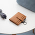 Alldaily Slim Keychain Wallet for Women, RFID Blocking Small Bifold Travel Credit Card Holder (Brown)...