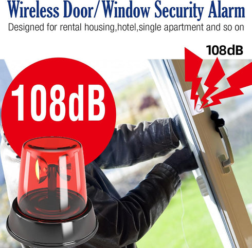 Door Alarm Sensor, Window Door Security Alarm with Remote, Door Alarm for Home Security& Kids Safety, Door Window Alarm Sensor, Home Security Syst...