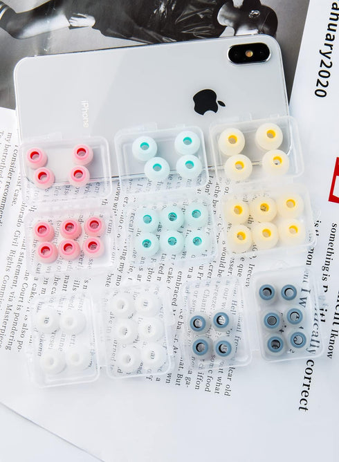 5 Pairs KBEAR 07 Ear Tips, KINBOOFI Silicone Eartips Earbuds for KZ ZST ZS10 PRO AS10 ZSN ZSN ZSN PRO X ZSN PRO ZAR ZS10 PRO X Wired Headphone (45...