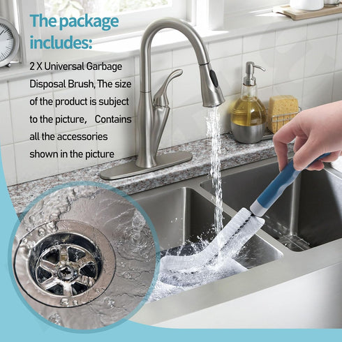 Universal Garbage Disposal Brush/Garbage Disposal Cleaner Brush for InSinkErator Garbage Disposals, Fits Into Any Disposer Channel, Blue, MKMS-2MO...