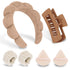 COCIDE 6 Pcs Spa Headbands for Women Washing Face Wristband Set Makeup Skincare Hairbands for Girls Terry Cloth Puffy Padded Headwear Non Slip Thi...