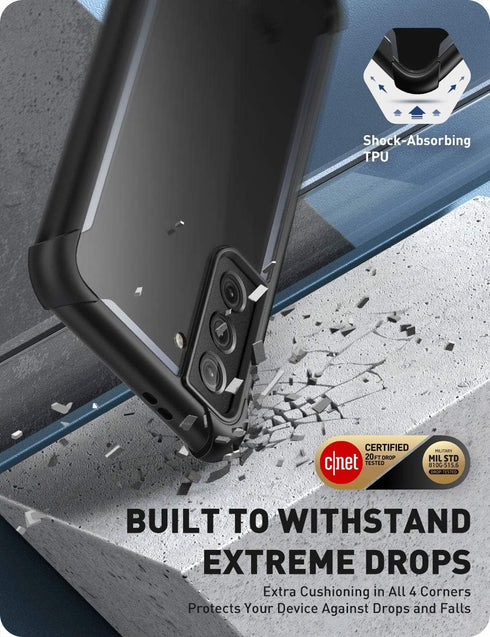 i-Blason Ares Series Case Designed for Galaxy S21 5G (2021 Release), Rugged Clear Bumper Case (Black)...