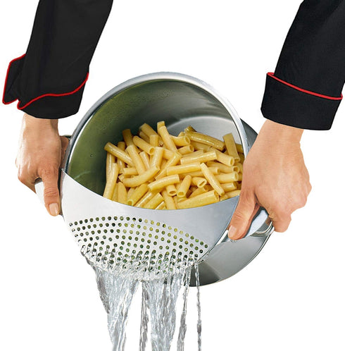 Best Utensils Pan Pot Spaghetti Strainer Premium Stainless Steel Pasta Kitchen Strainer Vegetables Colander & Drainer - Fits All Pots Up To 10 Inc...