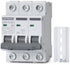 AC Miniature Circuit Breaker, 6 Amp 480V 3 Pole DIN Rail Mount Circuit Breaker, Thermal Magnetic Trip, AC Disconnect Switch MCB C6...