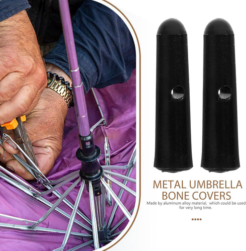 Uonlytech 10pcs Umbrella Tail Beads 2mm Metal Umbrella Bone Cover Umbrella Head Beads Umbrella Components for Folding Umbrella...