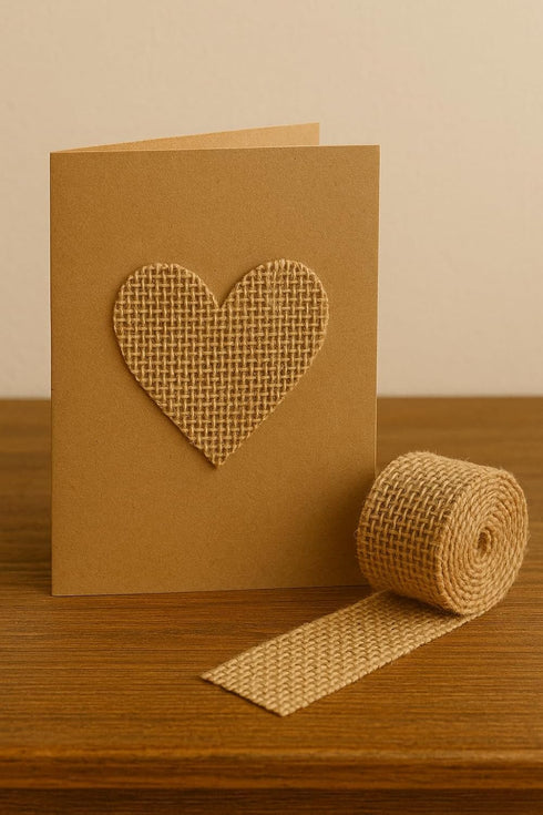 LWR CRAFTS Natural Burlap Ribbon 32 Feet (4")...