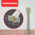 Amazing Drapery Hardware Spring Loaded Cord Tensioner for Cord Loops - Ivory, Wall or Floor Mount - 1 Pack...