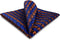 S&W SHLAX&WING Ties for Men Blue Copper Matching Pocket Square Only...