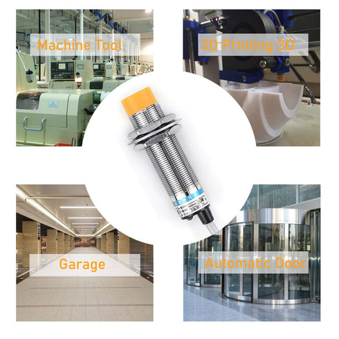 2pcs 8mm Inductive Proximity Sensor Detecting Distance Approach Sensor Cylinder Proximity Switch NPN NO DC 6-36V 300mA 3-Wire (Diameter 18mm)...
