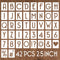 2.5 Inch Letter Stencils and Numbers, 42 Pcs Alphabet Drawing Stencils, Reusable Plastic Craft Templates for Painting on Wood, Wall, Fabric, Rock,...