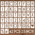 2.5 Inch Letter Stencils and Numbers, 42 Pcs Alphabet Drawing Stencils, Reusable Plastic Craft Templates for Painting on Wood, Wall, Fabric, Rock,...