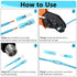 200 Pcs Heat Shrink Spade Connectors, Male and Female Spade Connectors, Blue Heat Shrink Wire Terminals, Insulated Quick Disconnect Electrical Ter...
