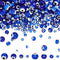 PH PandaHall 390 Pcs 4 Size Blue Evil Eye Glass Beads Round Evil Eye Beads 4/6/8/10mm Evil Eye Lampwork Glass Beads Handmade Lampwork Evil Eye Cha...