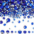 PH PandaHall 390 Pcs 4 Size Blue Evil Eye Glass Beads Round Evil Eye Beads 4/6/8/10mm Evil Eye Lampwork Glass Beads Handmade Lampwork Evil Eye Cha...