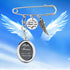 FEELMEM Loss Memorial Gift I Was Always His Angel Now He’s Mine Memorial Safety Pin Brooch Husband Dad Funeral Gift...