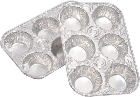 Muffin Pan | 6-Cup Cupcake Aluminum Pans Favorite Muffin Tin Size for Baking Cupcakes - Standard Size (6-cup-20Pack)...