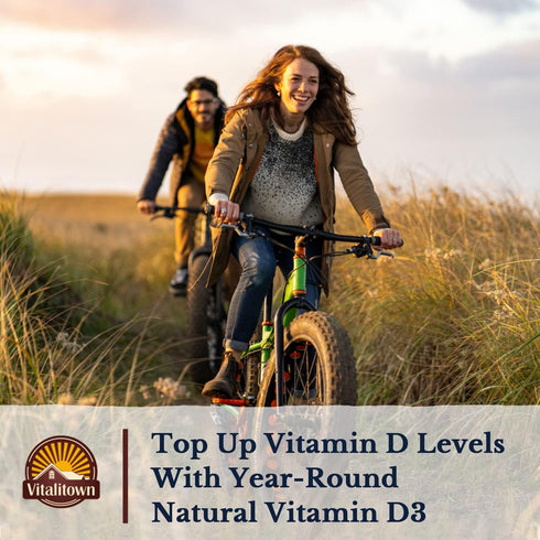 VITALITOWN Vitamin D3 5000 IU (125 mcg), Supports Bone, Immune, Teeth, Muscle & Nerve Health, D3 Vitamin, Easy-to-Swallow, Vegetarian, 360 Softgel...