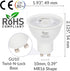 Simba Lighting LED GU10 5W Non-Dimmable Spot Light Bulb (6 Pack) Halogen 50W Replacement MR16 Shape for Accent, Recessed, Track Lighting, 38° Beam...