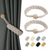 BEL AVENIR Curtain Tiebacks Magnetic Woven Curtain Holdback Drapery Tie-back (Blush-2Pack)...
