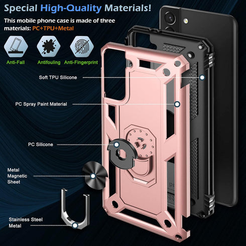 Case for Samsung Galaxy S21 5G Case Heavy Duty with Built in Screen Protector Hard Armor Military Anti-Fall Bumper Cover for Samsung S21 5G 6.2 20...