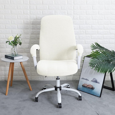 FORCHEER Office Chair Cover Water Repellent Jacquard Armrest Swivel Chair Slipcovers Removable Stretch Universal Computer Chair Cover M with Chair...