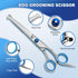 5 in 1 Professional Dog Grooming Scissors, 4CR Stainless Steel Set, Grooming Scissors for Dogs with Safety Round Tip, Upgraded Heavy Duty Titanium...