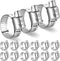 15PCS Hose Clamp Set - Stainless Steel Hose Clamps with Worm Gear, Adjustable 1/2'' to 3/4'' (13-19mm) for Plumbing, Automotive, and Mechanical Ap...