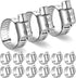 15PCS Hose Clamp Set - Stainless Steel Hose Clamps with Worm Gear, Adjustable 1/2'' to 3/4'' (13-19mm) for Plumbing, Automotive, and Mechanical Ap...