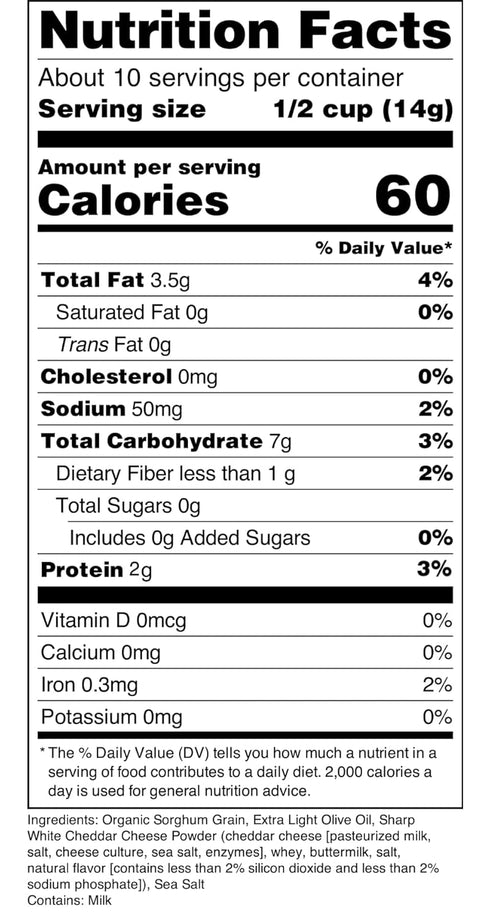 Nature Nate's Extremely Cheezy Popped Sorghum, 5 oz, Gluten Free Snacks, Celiac-Friendly, Healthy Snacks, Made In USA, Single Bag...
