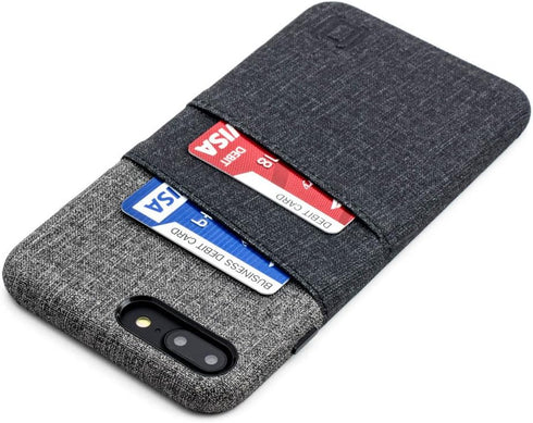Dockem Luxe Wallet Case for iPhone 8 Plus and 7 Plus - Slim, Simple Card Case with UltraGrip Canvas Style Synthetic Leather: Professional Executiv...