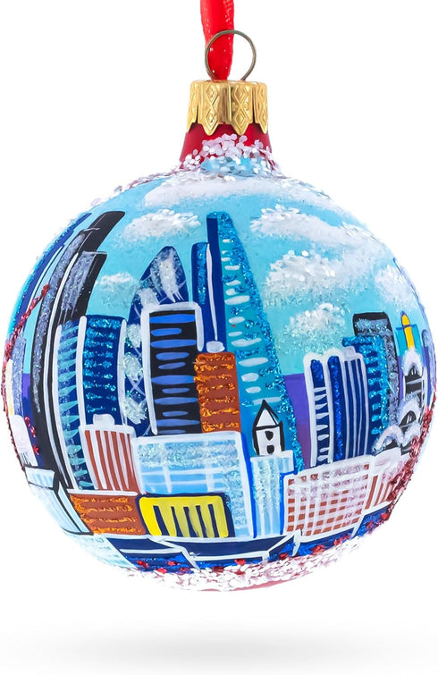 London City, United Kingdom Glass Ball Christmas Ornament 3.25 Inches...