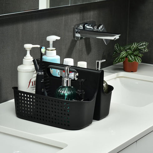 ALINK Portable Plastic Shower Caddy Basket, Large Cleaning Supply Tool Caddy Organizer Storage Tote with Handle for Bathroom, College, Garden, Cab...